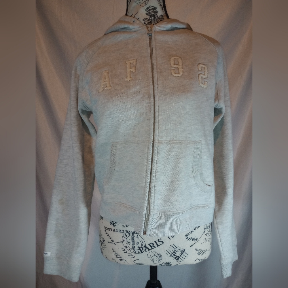 Women's Vintage Y2K Abercrombie & Fitch AF 92 Zip Up Jacket Gray Size L
